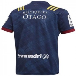 Camisola Dunedin Highlanders Rugby Equipamento Primeiro 2020 Manga Curta